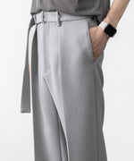 画像をギャラリービューアに読み込む, ATTACHMENT アタッチメントのPE STRETCH DOUBLE CLOTH BELTED STRAIGHT TROUSERS - L.GRAYの公式通販サイトsession福岡セレクトショップ
