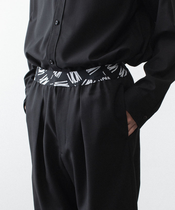 VEIN ヴェインの3/60 HIGH TWIST WOOL TRO EASY TROUSERS - BLACKの公式通販サイトsession福岡セレクトショップ