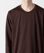 画像をギャラリービューアに読み込む, ATTACHMENT アタッチメントのCOTTON DOUBLE FACE SLIM FIT L/S TEE - BORDEAUX  公式通販サイトsession福岡セレクトショップ
