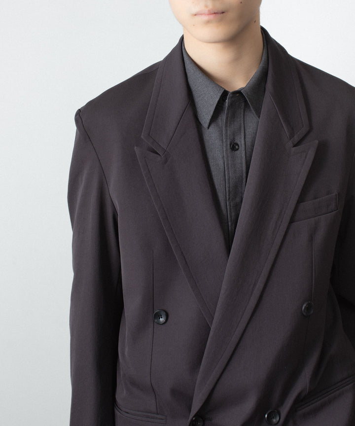 ATTACHMENT アタッチメントのPE/CO/LI DRY TWILL DOUBLE-BREASTED JKT - BLACKの公式通販サイトsession福岡セレクトショップ