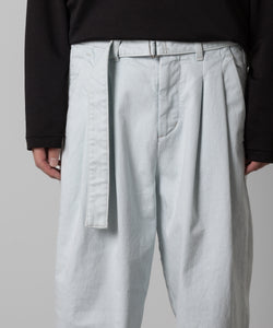 【ATTACHMENT】ATTACHMENT アタッチメントのSUPIMA CO STRETCH DENIM BELTED TAPERED FIT TROUSERS - L.NAVY  公式通販サイトsession福岡セレクトショップ