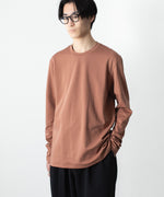 画像をギャラリービューアに読み込む, ATTACHMENT アタッチメントのCOTTON DOUBLE FACE SLIM FIT L/S TEE - BROWNの公式通販サイトsession福岡セレクトショップ
