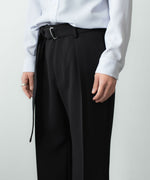 画像をギャラリービューアに読み込む, ATTACHMENT アタッチメントのPE STRETCH DOUBLE CLOTH BELTED STRAIGHT TROUSERS - BLACKの公式通販サイトsession福岡セレクトショップ
