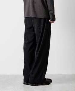 ATTACHMENT アタッチメントのSORIBIA TWILL BELTED WIDE TROUSERS-BLACKの公式通販サイトsession福岡セレクトショップ