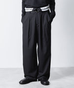 画像をギャラリービューアに読み込む, ATTACHMENT アタッチメントのT/W/SI STRETCH GABARDINE FLAP TROUSERS - S.BLACKの公式通販サイトsession福岡セレクトショップ
