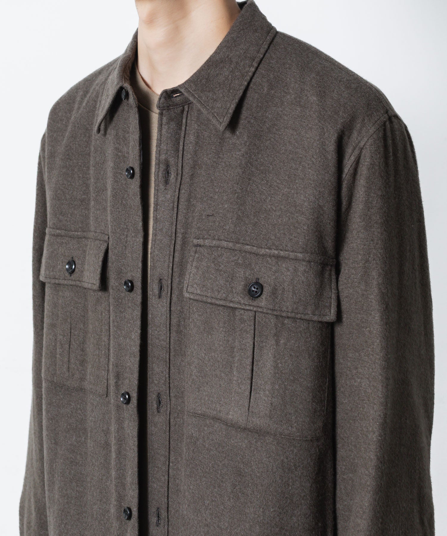 ATTACHMENT アタッチメントのRY/CO/SI FLANNEL PADDING L/S SHIRT - D.GRAYの公式通販サイトsession福岡セレクトショップ
