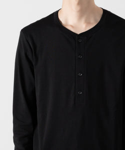 ATTACHMENT アタッチメントのSVIN CO RIB HENLEY NECK L/S TEE - BLACK 公式通販サイトsession福岡セレクトショップ