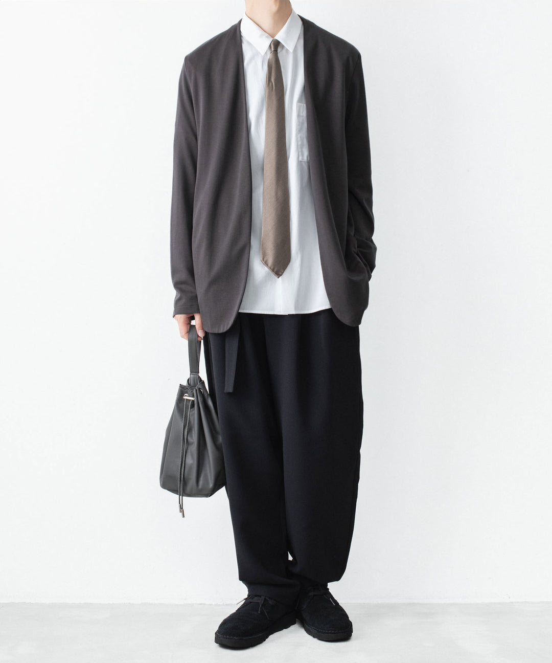 ATTACHMENT アタッチメントのSILK SATIN TIE - KHAKI GRAYの公式通販サイトsession福岡セレクトショップ