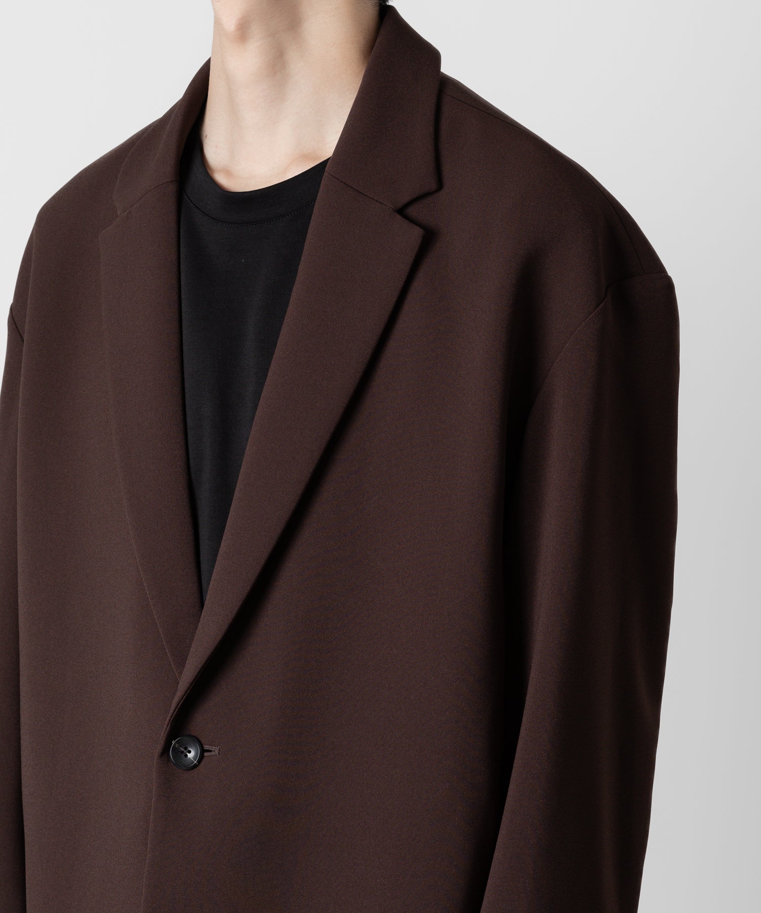 ATTACHMENT アタッチメントのPE STRETCH DOUBLE CLOTH OVERSIZED 2B JACKET - BROWN 公式通販サイトsession福岡セレクトショップ