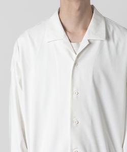 ATTACHMENT アタッチメントのPE/RY STRETCH TROPICAL OVERSIZED OPENCOLLAR L/S SHIRT - WHITE 公式通販サイトsession福岡セレクトショップ