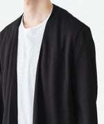 画像をギャラリービューアに読み込む, ATTACHMENT アタッチメントのCOTTON DOUBLE FACE COLLARLESS CARDIGAN - BLACKの公式通販サイトsession福岡セレクトショップ
