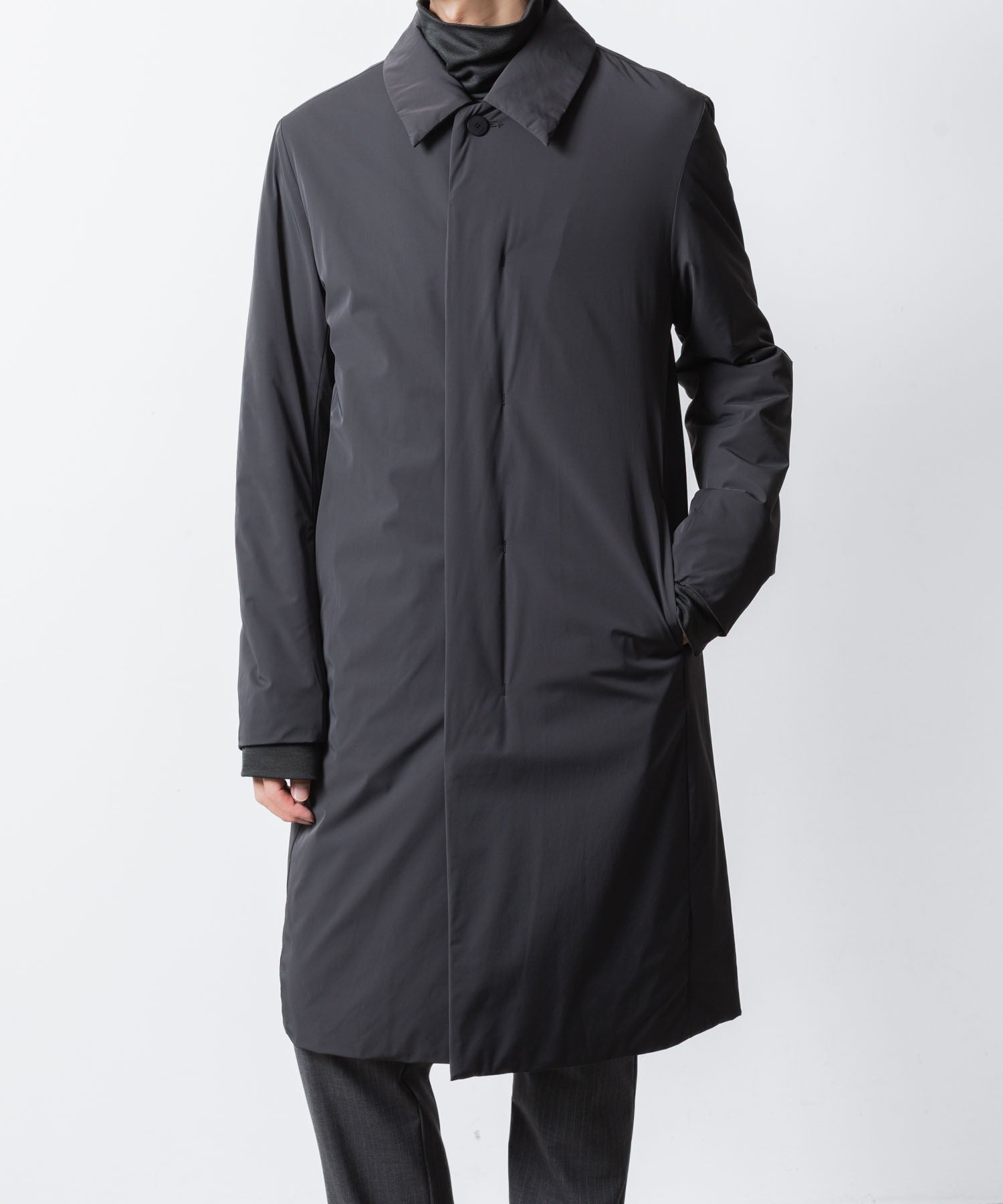 ATTACHMENT アタッチメントのNY 2LAYER STRETCH PADDING BALMACAAN COAT - D.GRAYの公式通販サイトsession福岡セレクトショップ