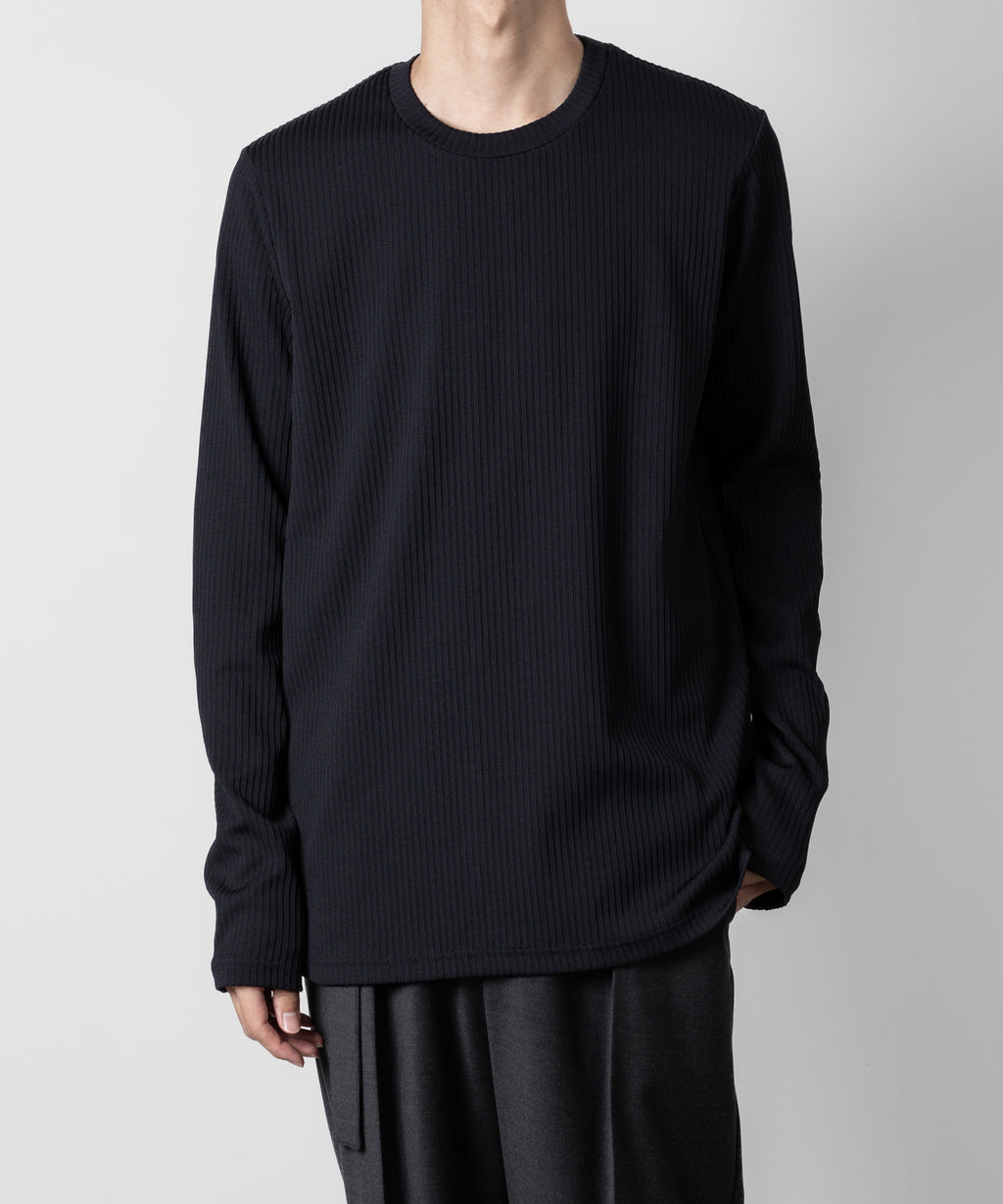 ATTACHMENT アタッチメントのPE STRETCH RIB SLIM FIT L/S TEE - NAVY 公式通販サイトsession福岡セレクトショップ