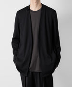 画像をギャラリービューアに読み込む, ATTACHMENT アタッチメントのPE STRETCH RIB COLLARLESS CARDIGAN - BLACK 公式通販サイトsession福岡セレクトショップ
