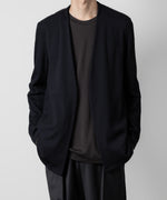 画像をギャラリービューアに読み込む, ATTACHMENT アタッチメントのPE STRETCH RIB COLLARLESS CARDIGAN - D.NAVY 公式通販サイトsession福岡セレクトショップ
