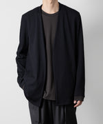 画像をギャラリービューアに読み込む, ATTACHMENT アタッチメントのPE STRETCH RIB COLLARLESS CARDIGAN - D.NAVY 公式通販サイトsession福岡セレクトショップ
