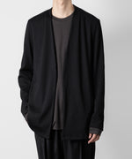 画像をギャラリービューアに読み込む, ATTACHMENT アタッチメントのPE STRETCH RIB COLLARLESS CARDIGAN - BLACK 公式通販サイトsession福岡セレクトショップ
