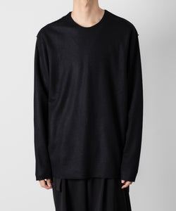 ATTACHMENT アタッチメントの限定TECH WOOL SMOOTH OVERSIZED L/S CUTOFF TEE - BLACKの公式通販サイトsession福岡セレクトショップ
