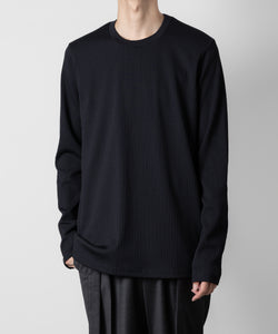 ATTACHMENT アタッチメントのPE STRETCH RIB SLIM FIT L/S TEE - NAVY 公式通販サイトsession福岡セレクトショップ