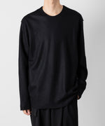 画像をギャラリービューアに読み込む, ATTACHMENT アタッチメントの限定TECH WOOL SMOOTH OVERSIZED L/S CUTOFF TEE - BLACKの公式通販サイトsession福岡セレクトショップ

