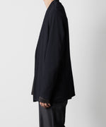 画像をギャラリービューアに読み込む, ATTACHMENT アタッチメントのPE STRETCH RIB COLLARLESS CARDIGAN - D.NAVY 公式通販サイトsession福岡セレクトショップ
