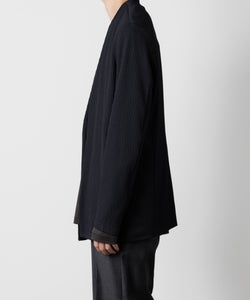 ATTACHMENT アタッチメントのPE STRETCH RIB COLLARLESS CARDIGAN - D.NAVY 公式通販サイトsession福岡セレクトショップ