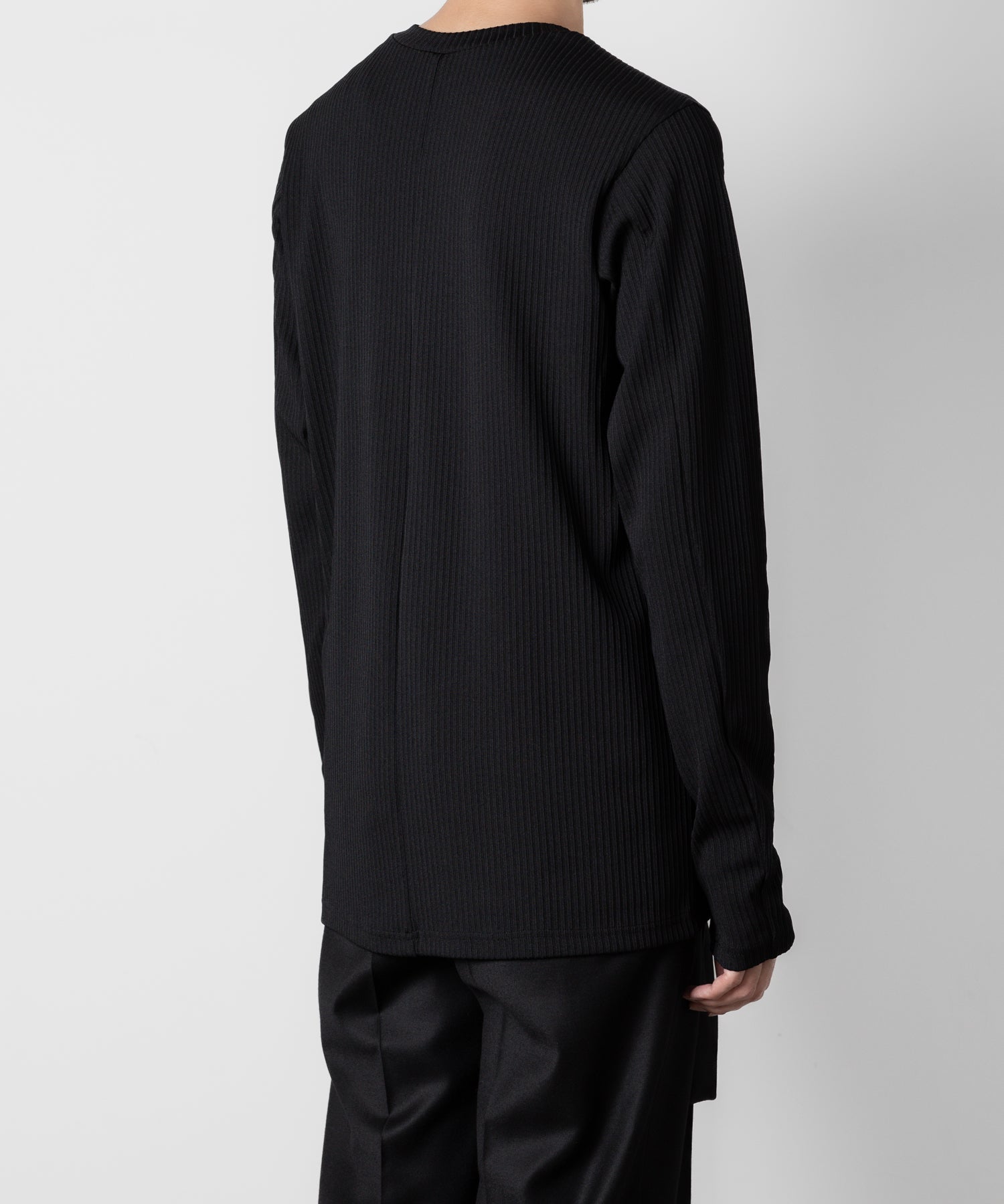 ATTACHMENT アタッチメントのPE STRETCH RIB SLIM FIT L/S TEE - BLACK 公式通販サイトsession福岡セレクトショップ