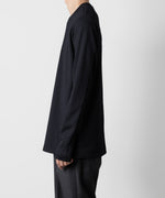 画像をギャラリービューアに読み込む, ATTACHMENT アタッチメントのPE STRETCH RIB SLIM FIT L/S TEE - NAVY 公式通販サイトsession福岡セレクトショップ
