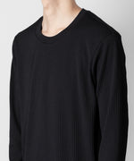 画像をギャラリービューアに読み込む, ATTACHMENT アタッチメントのPE STRETCH RIB SLIM FIT L/S TEE - BLACK 公式通販サイトsession福岡セレクトショップ
