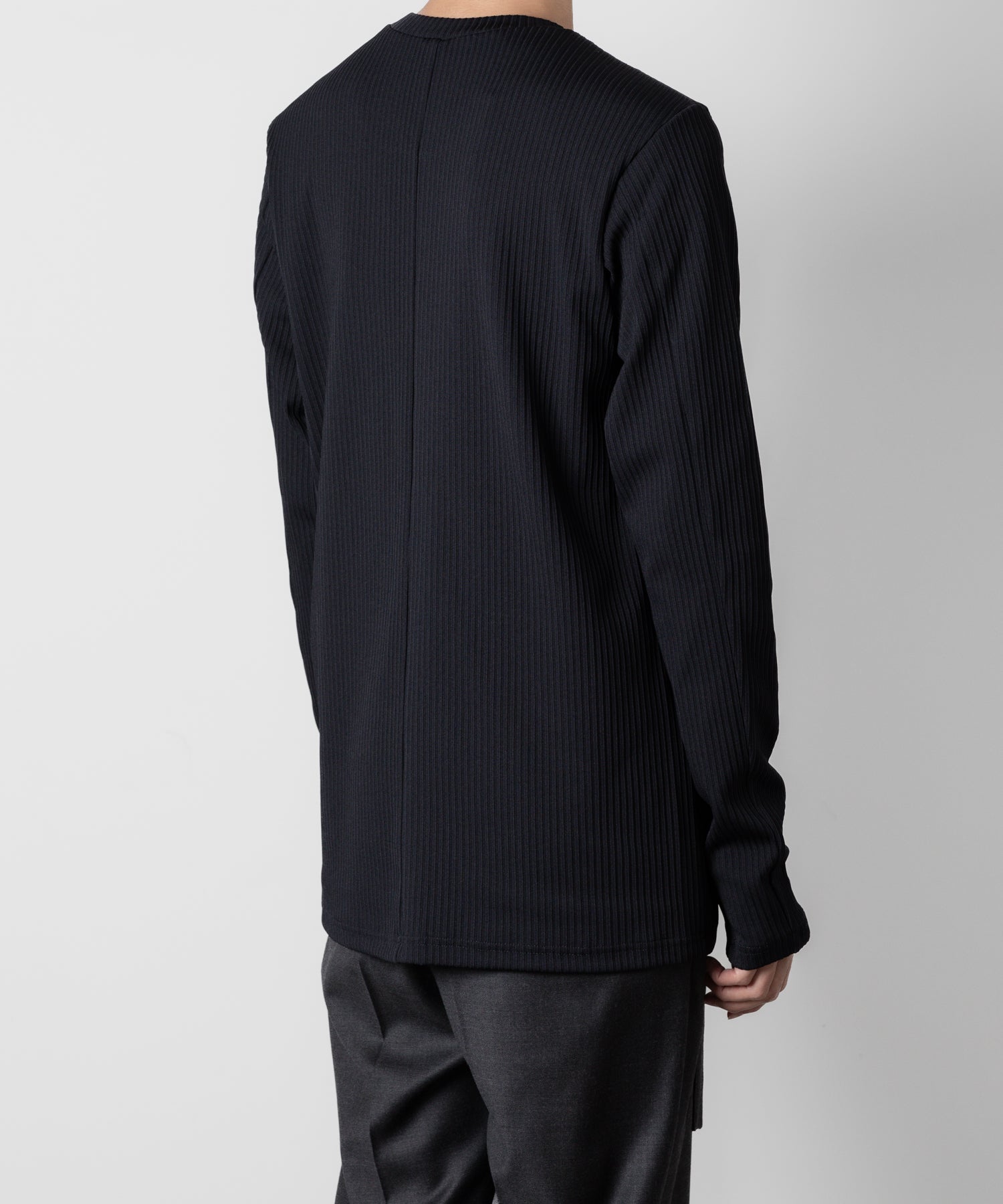 ATTACHMENT アタッチメントのPE STRETCH RIB SLIM FIT L/S TEE - NAVY 公式通販サイトsession福岡セレクトショップ