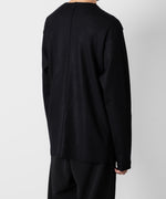 画像をギャラリービューアに読み込む, ATTACHMENT アタッチメントの限定TECH WOOL SMOOTH OVERSIZED L/S CUTOFF TEE - BLACKの公式通販サイトsession福岡セレクトショップ

