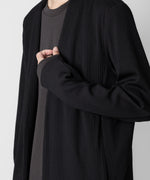 画像をギャラリービューアに読み込む, ATTACHMENT アタッチメントのPE STRETCH RIB COLLARLESS CARDIGAN - BLACK 公式通販サイトsession福岡セレクトショップ
