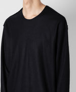 画像をギャラリービューアに読み込む, ATTACHMENT アタッチメントの限定TECH WOOL SMOOTH OVERSIZED L/S CUTOFF TEE - BLACKの公式通販サイトsession福岡セレクトショップ

