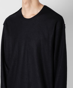 ATTACHMENT アタッチメントの限定TECH WOOL SMOOTH OVERSIZED L/S CUTOFF TEE - BLACKの公式通販サイトsession福岡セレクトショップ
