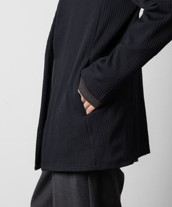 ATTACHMENT アタッチメントのPE STRETCH RIB COLLARLESS CARDIGAN - D.NAVY 公式通販サイトsession福岡セレクトショップ