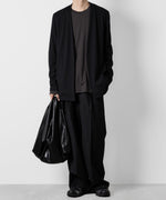 画像をギャラリービューアに読み込む, ATTACHMENT アタッチメントのPE STRETCH RIB COLLARLESS CARDIGAN - BLACK 公式通販サイトsession福岡セレクトショップ
