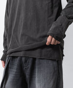 画像をギャラリービューアに読み込む, ATTACHMENT アタッチメントの80/2 PIMA CO JERSEY SLIM FIT LAYERED L/S TEE - X.BLACKの公式通販サイトsession福岡セレクトショップ
