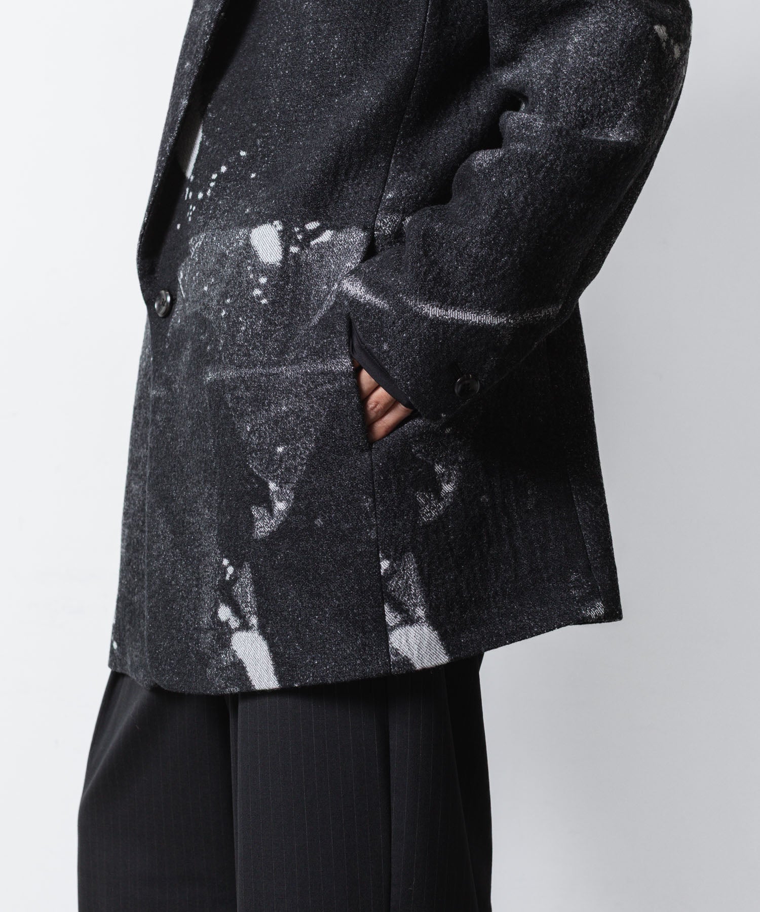 VEIN ヴェインのCO/WO PHOTO JACQUARD OVER JACKET - BLACKの公式通販サイトsession福岡セレクトショップ