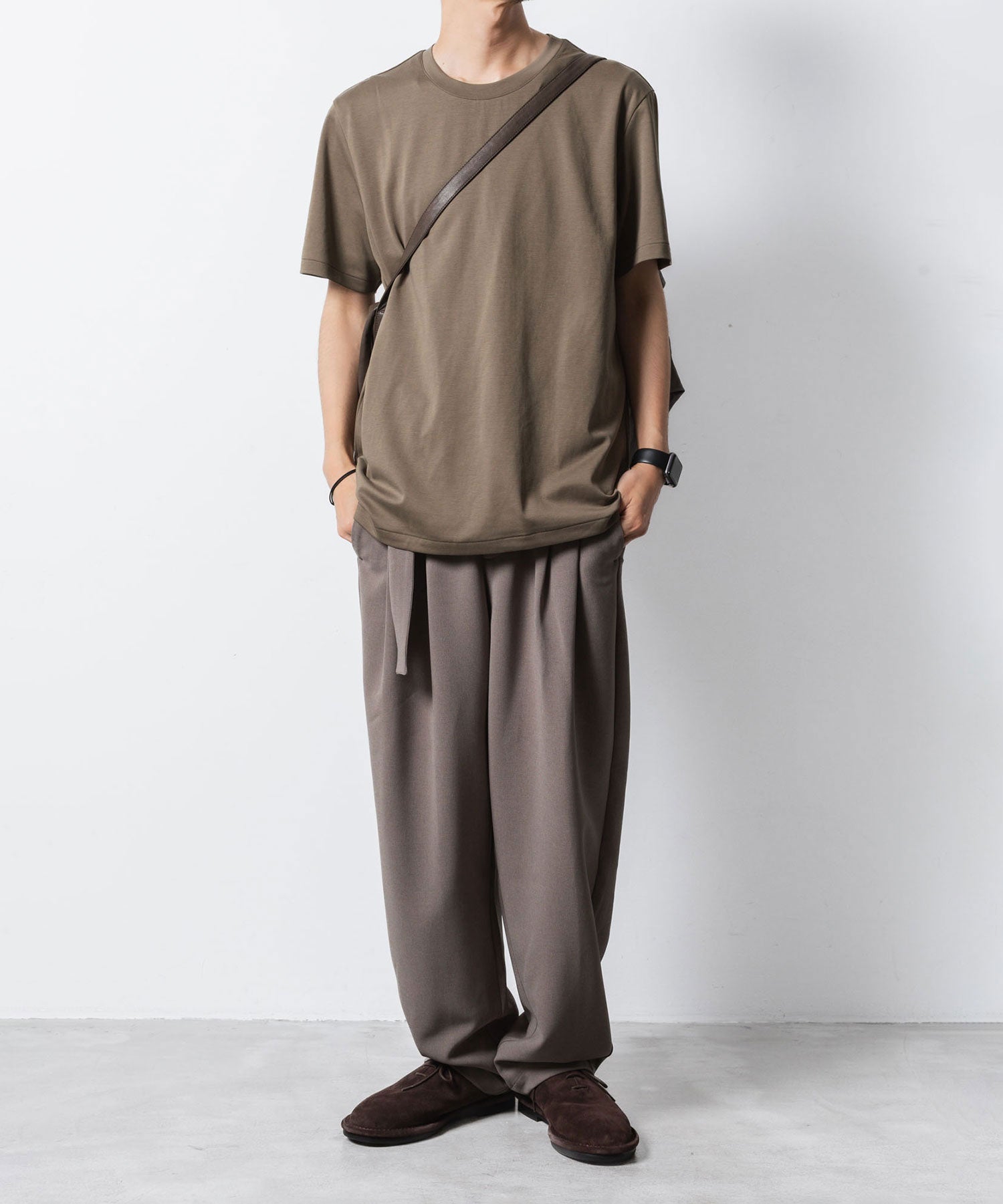 ATTACHMENT アタッチメントのCOTTON DOUBLE FACE SLIM FIT S/S TEE - CAMELの公式通販サイトsession福岡セレクトショップ