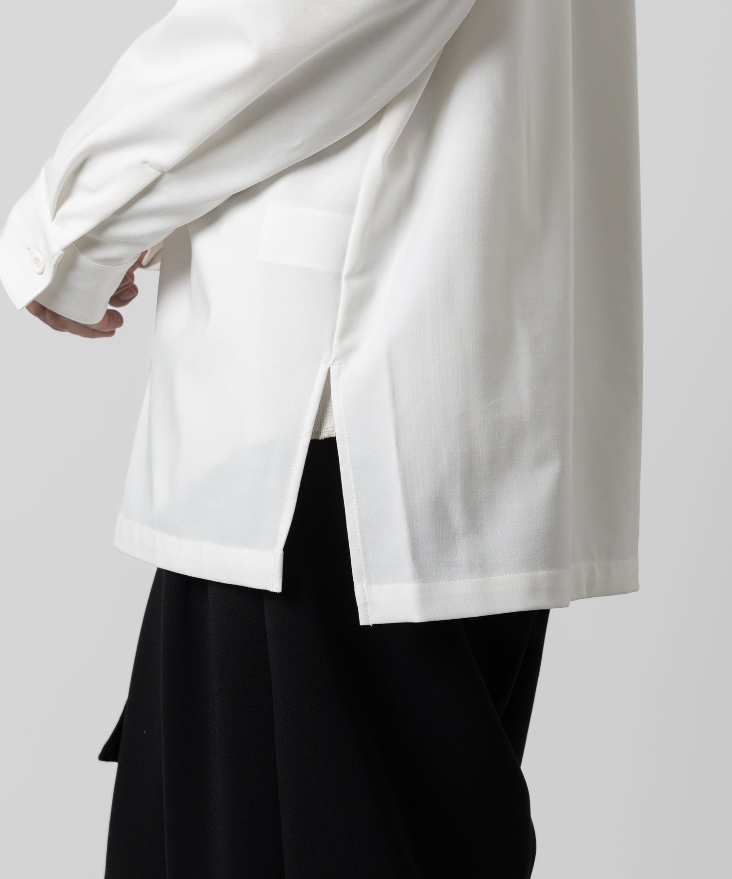 ATTACHMENT アタッチメントのPE/RY STRETCH TROPICAL OVERSIZED OPENCOLLAR L/S SHIRT - WHITE 公式通販サイトsession福岡セレクトショップ