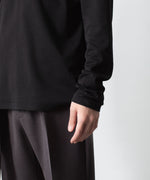 画像をギャラリービューアに読み込む, ATTACHMENT アタッチメントのCOTTON DOUBLE FACE SLIM FIT L/S TEE - BLACKの公式通販サイトsession福岡セレクトショップ
