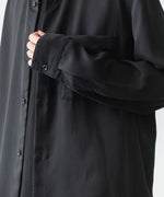 画像をギャラリービューアに読み込む, ATTACHMENT アタッチメントのCU/PE FIBRIL SATIN L/S SHIRT - BLACKの公式通販サイトsession福岡セレクトショップ
