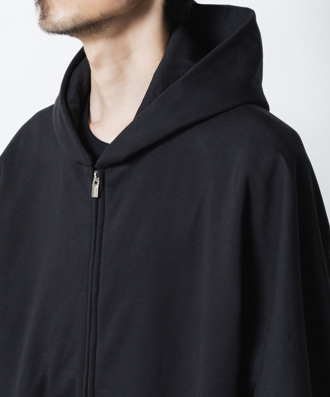 ATTACHMENT アタッチメントのCO STRECH TERRY ZIP UP HOODIE - BLACKの公式通販サイトsession福岡セレクトショップ