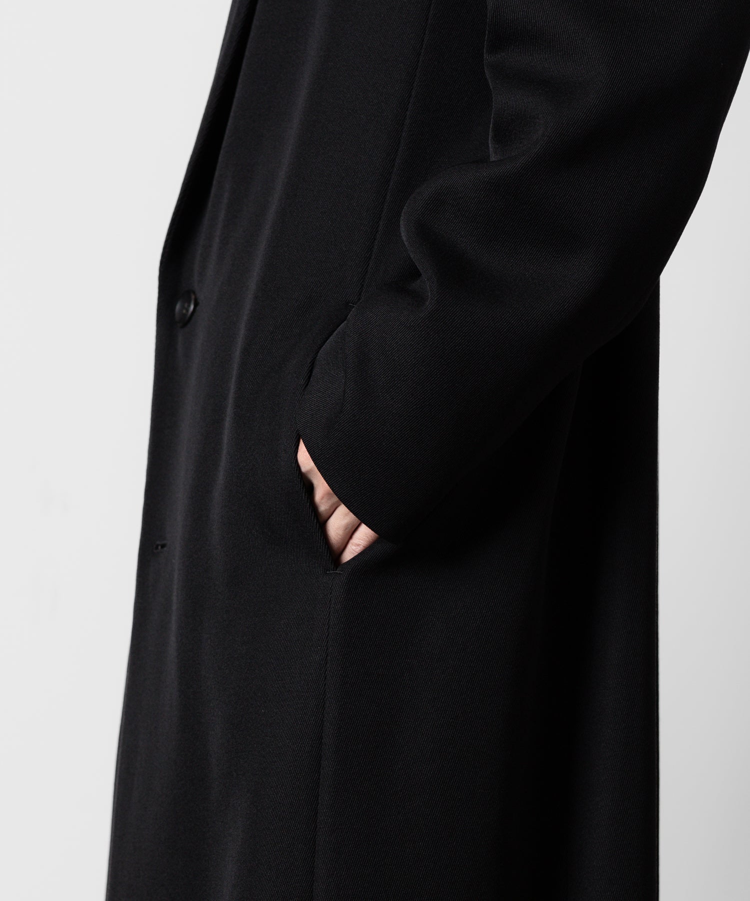 ATTACHMENT アタッチメントの2/48 WO KERSEY OVERSIZED CHESTER COAT - BLACK 公式通販サイトsession福岡セレクトショップ