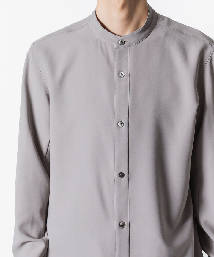 ATTACHMENT アタッチメントのPE COMPACT TWILL BAND COLLAR DRESS SHIRT - L.KH GRAYの公式通販サイトsession福岡セレクトショップ