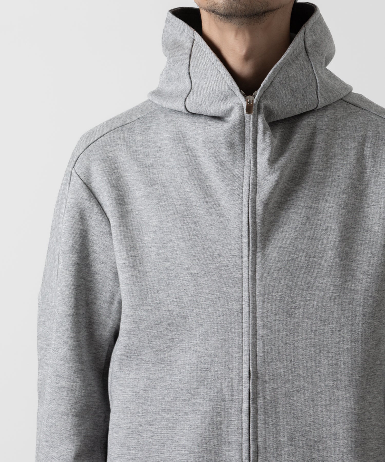 ATTACHMENT アタッチメントの限定CO/PE DOUBLE KNIT ZIP UP HOODIE - X.GRAYの公式通販サイトsession福岡セレクトショップ