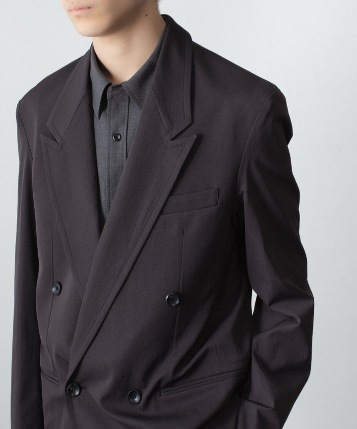 ATTACHMENT アタッチメントのPE/CO/LI DRY TWILL DOUBLE-BREASTED JKT - BLACKの公式通販サイトsession福岡セレクトショップ
