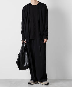 ATTACHMENT アタッチメントのSORIBIA TWILL BELTED WIDE TROUSERS-BLACKの公式通販サイトsession福岡セレクトショップ