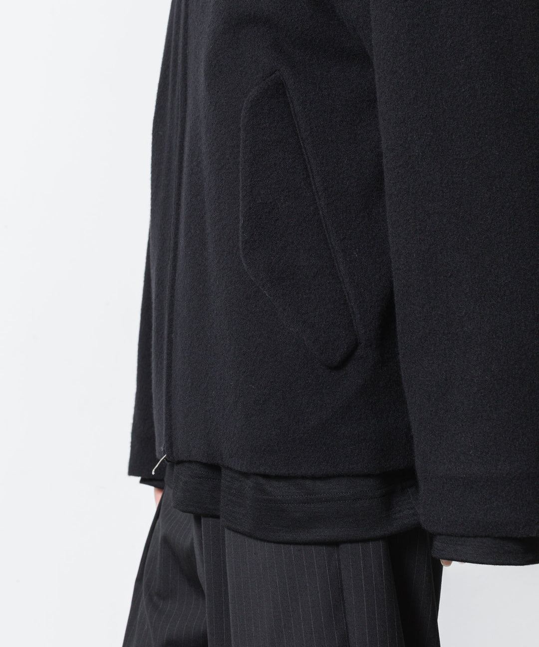 ATTACHMENT アタッチメントのWOOL SHAGGY PADDING HOODED JACKET - BLACKの公式通販サイトsession福岡セレクトショップ