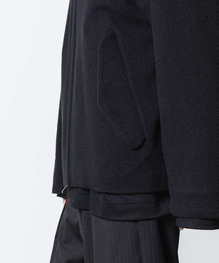 ATTACHMENT アタッチメントのWOOL SHAGGY PADDING HOODED JACKET - BLACKの公式通販サイトsession福岡セレクトショップ